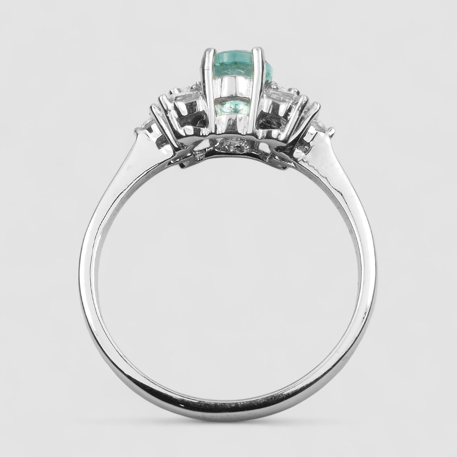Neon Green Emerald Handmade Ring