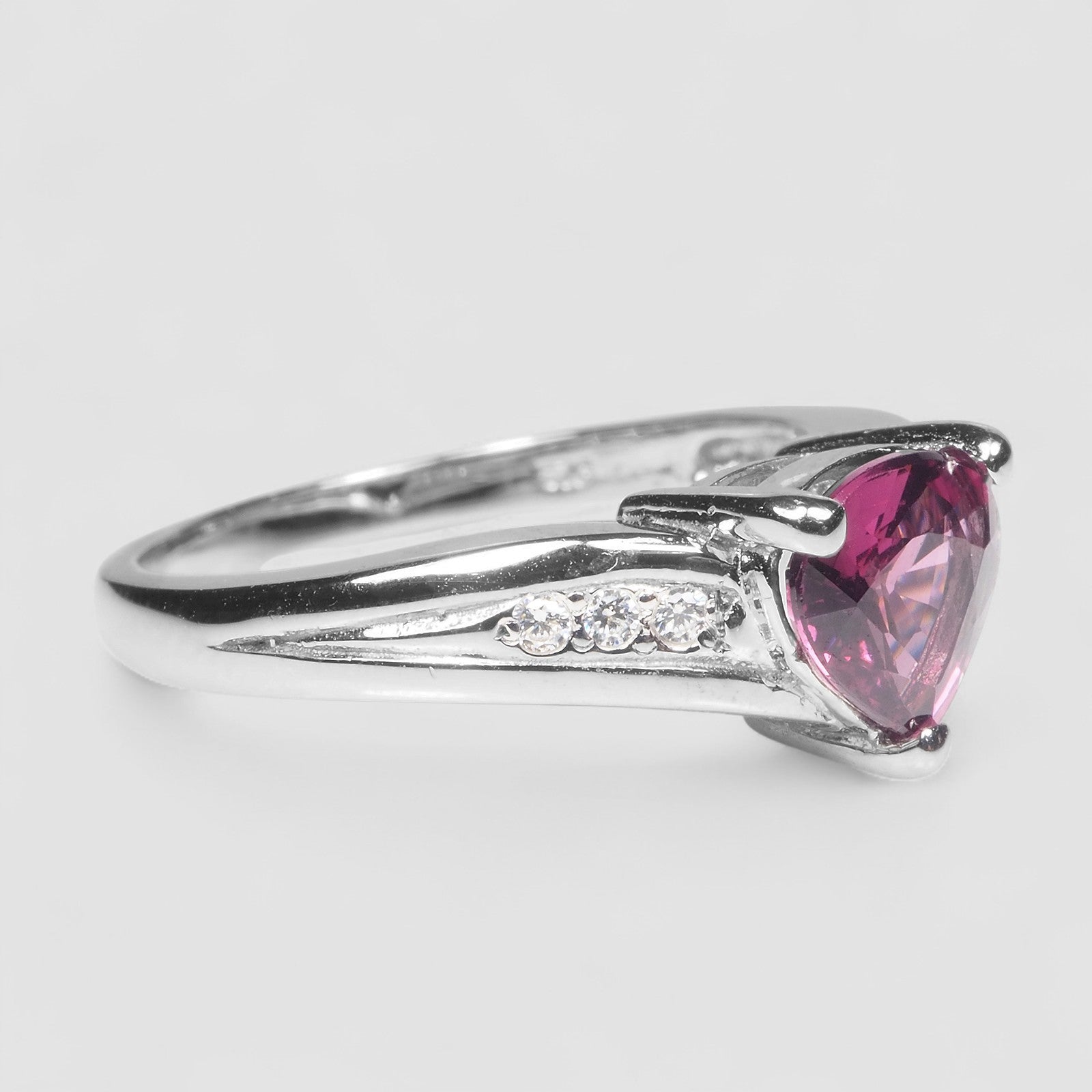 Pink Rhodolite Garnet 925 Sterling Silver Ring
