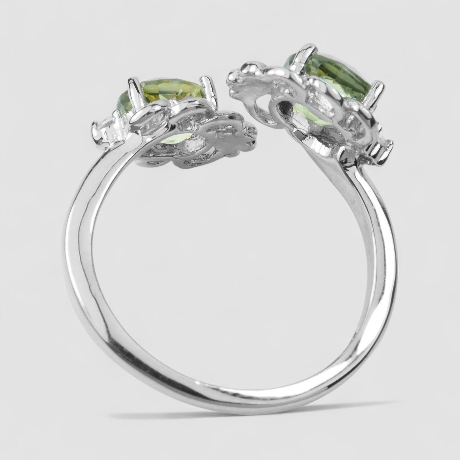 Chartreuse Green Tourmaline 925 Sterling Silver Ring