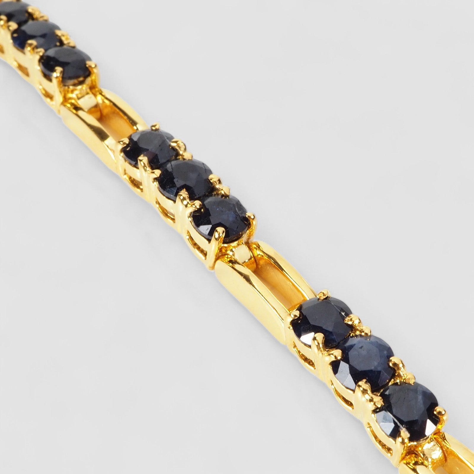 Blue Sapphire 925 Sterling Silver 24k Gold Bracelets , 925 Silver Minimalist Bracelets, Gift for Her