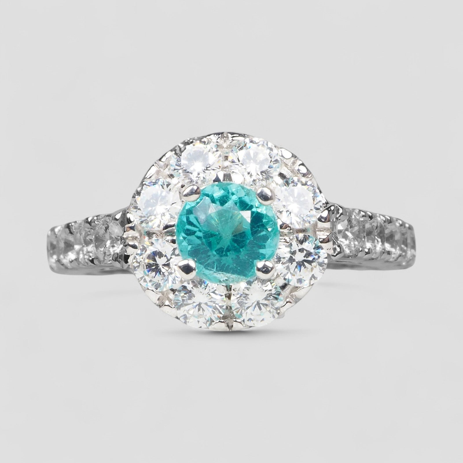 Neon Blue Apatite 925 Sterling Silver Ring