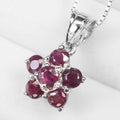 Red Ruby 925 Sterling Silver Pendants, 925 Unique Gift for Her, Natural Gemstone
