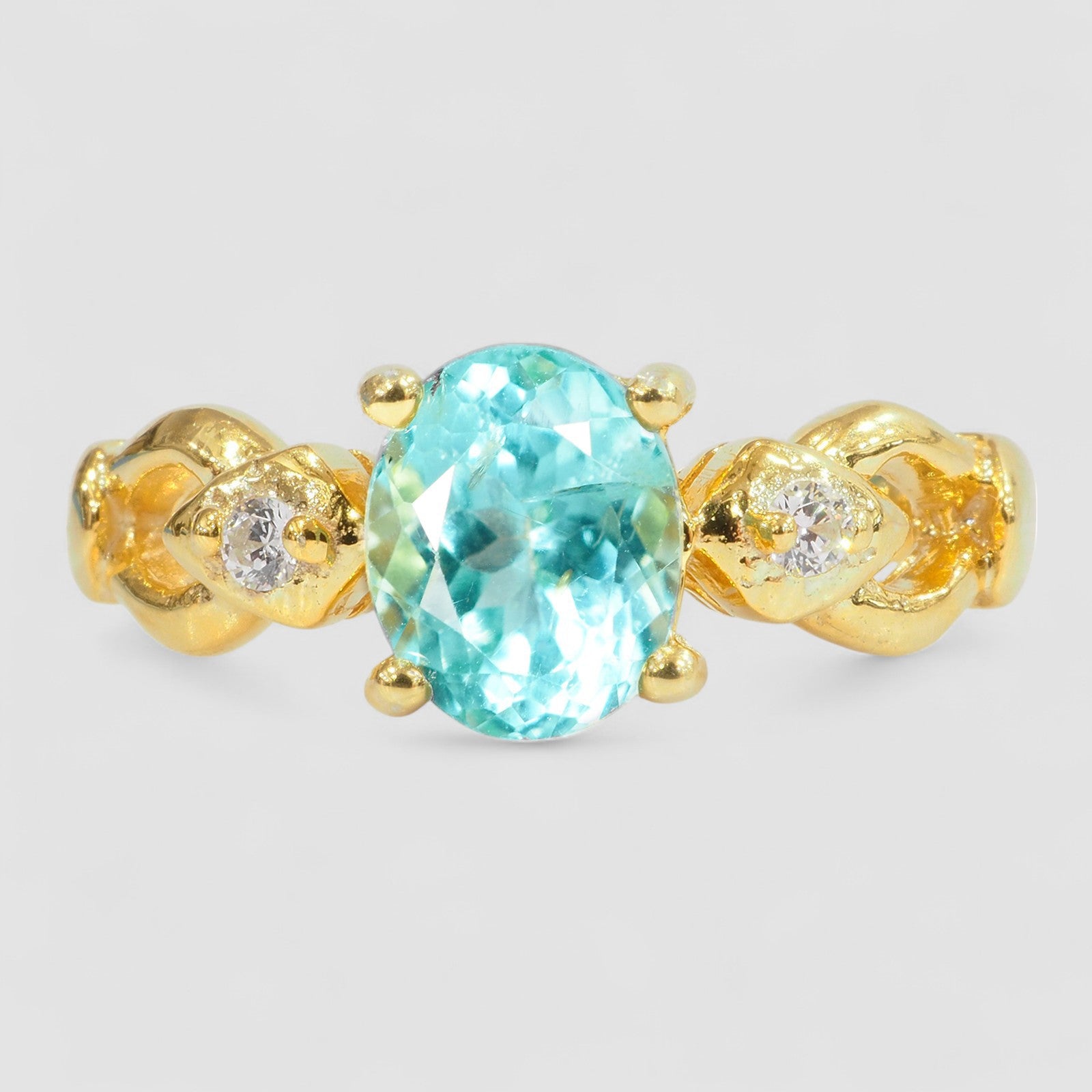 Neon Blue Apatite 925 Sterling Silver Ring