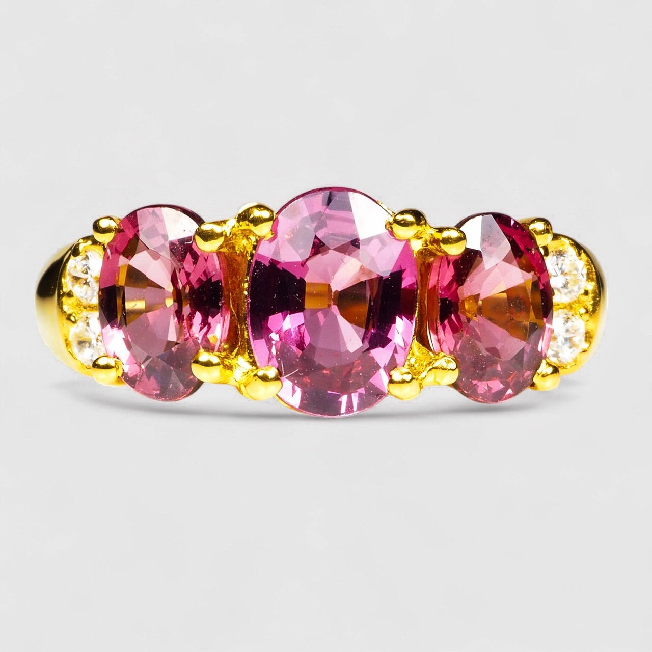 Pink Rhodolite Garnet 925 Sterling Silver Ring