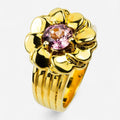 24K Gold 925 Sterling Silver Rings Pink Spinel, Gift for Girlfriend, Free Resizing
