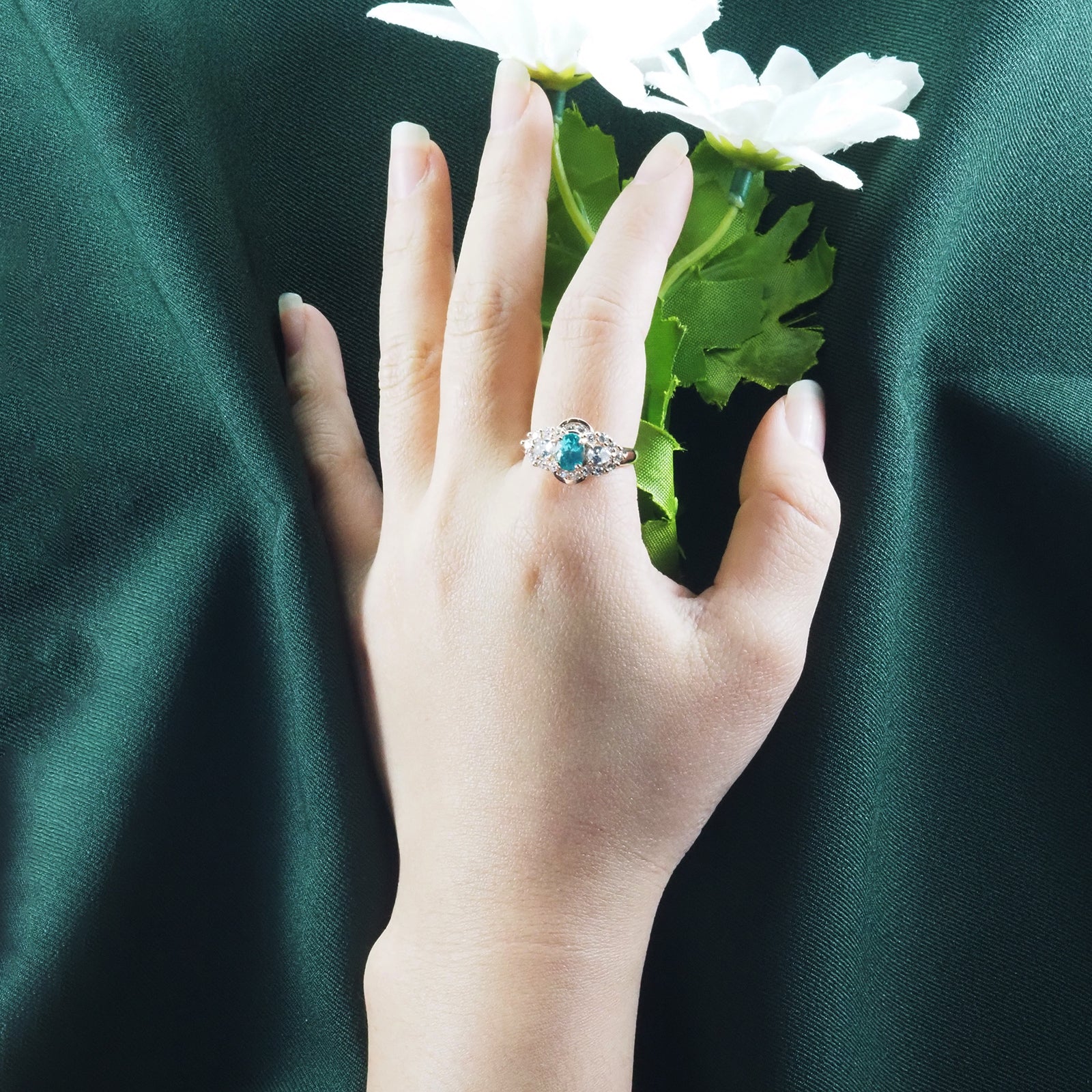 Blue Apatite 925 Sterling Silver Ring