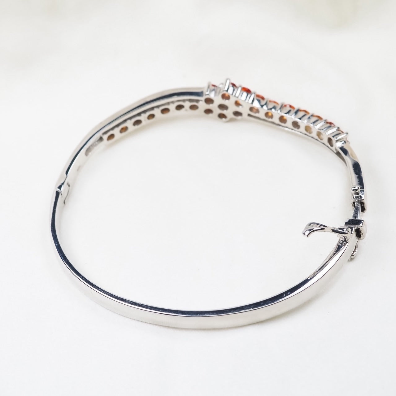 Orange Sapphire 925 Sterling Silver Bracelets, Natural Gemstone, Statement Ring, Free Resizing