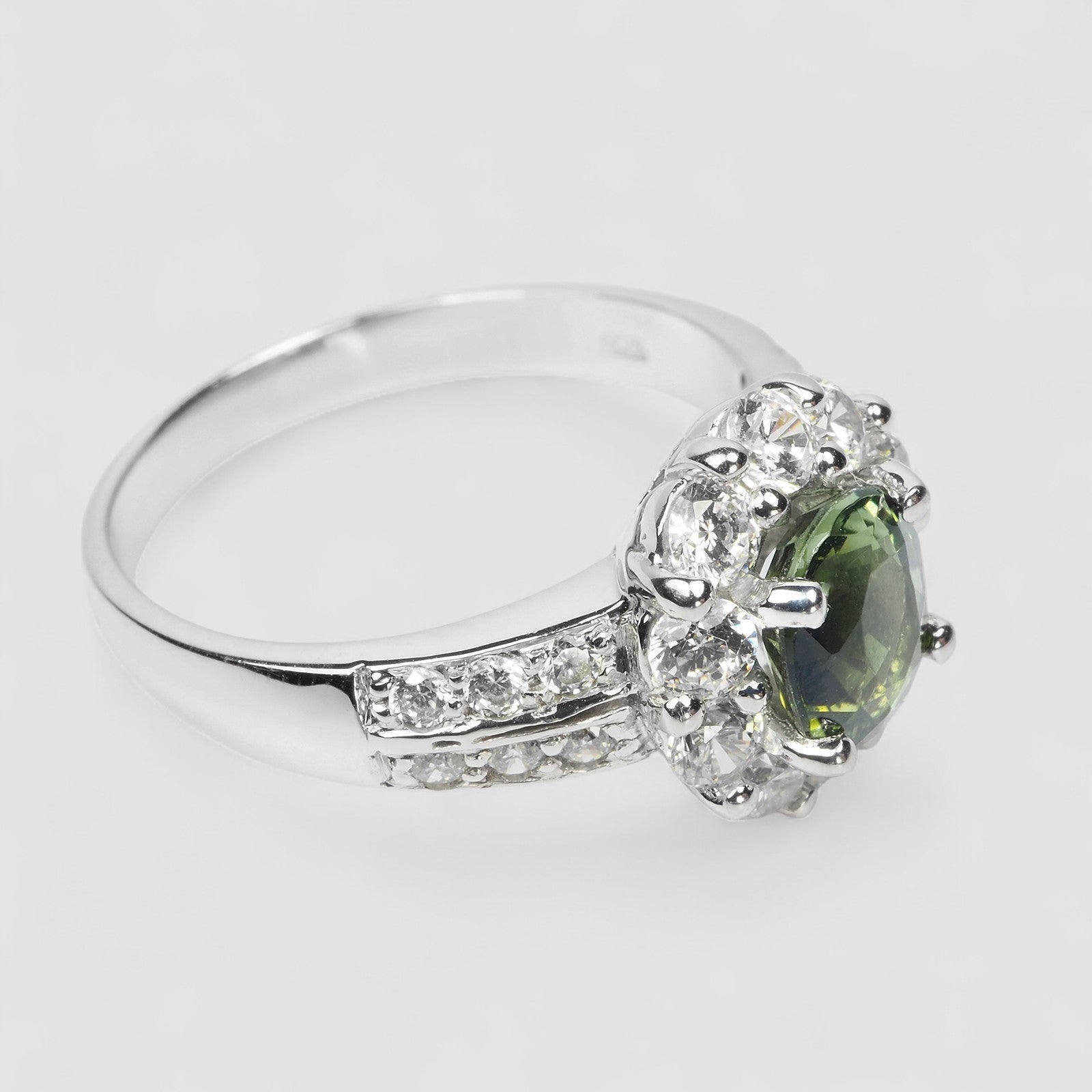 Green Tourmaline 925 Sterling Silver Ring