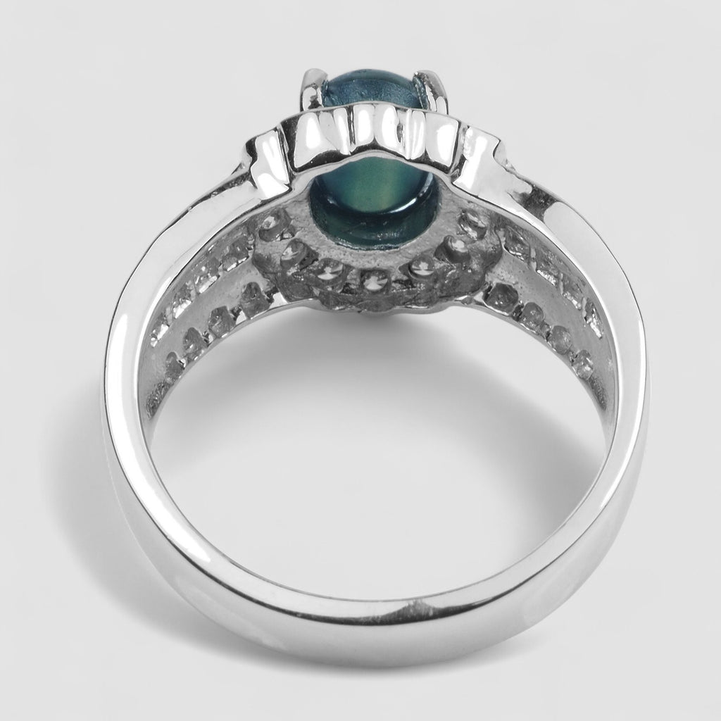 6-RAY BLUE STAR SAPPHIRE 925 STERLING SILVER RINGS