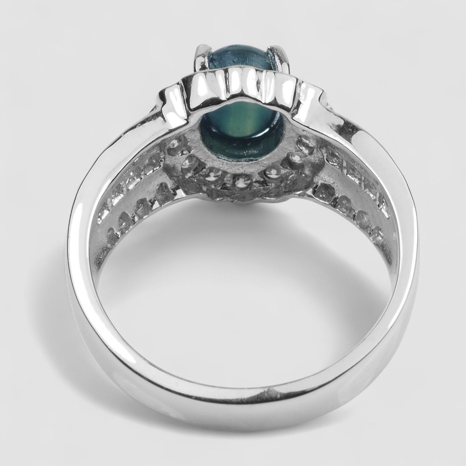 6-RAY BLUE STAR SAPPHIRE 925 STERLING SILVER RINGS