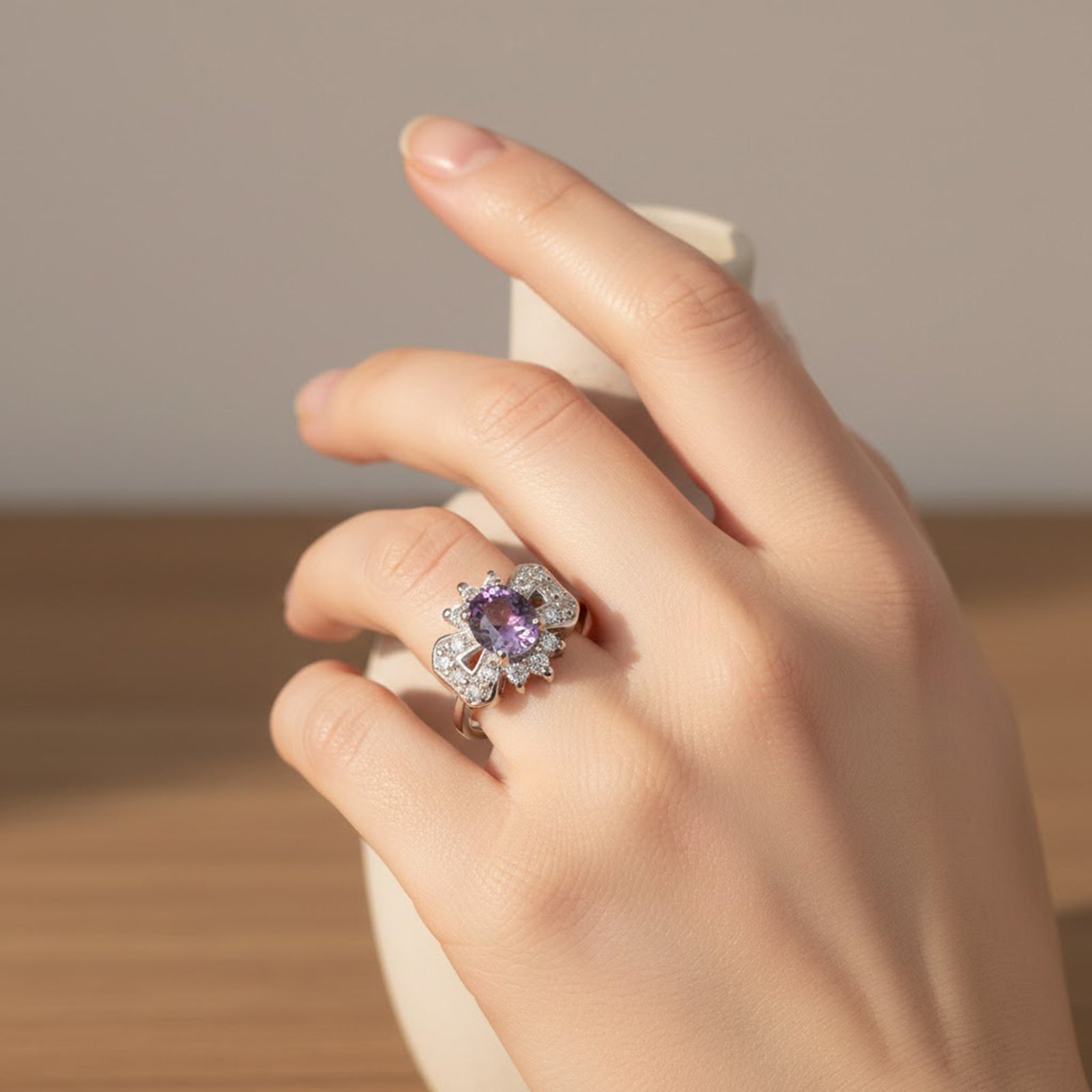 Purple Spinel 925 Sterling Silver Ring