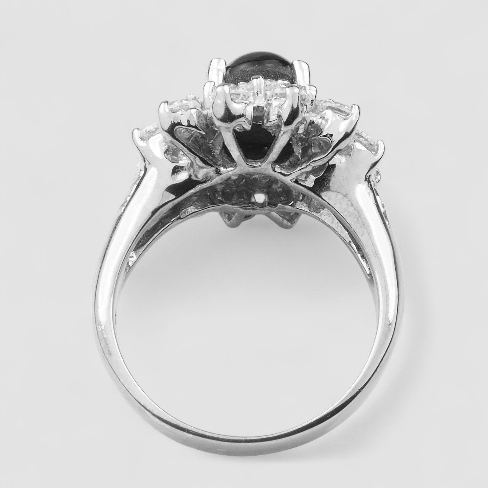 BLACK STAR SAPPHIRE 925 STERLING SILVER RING