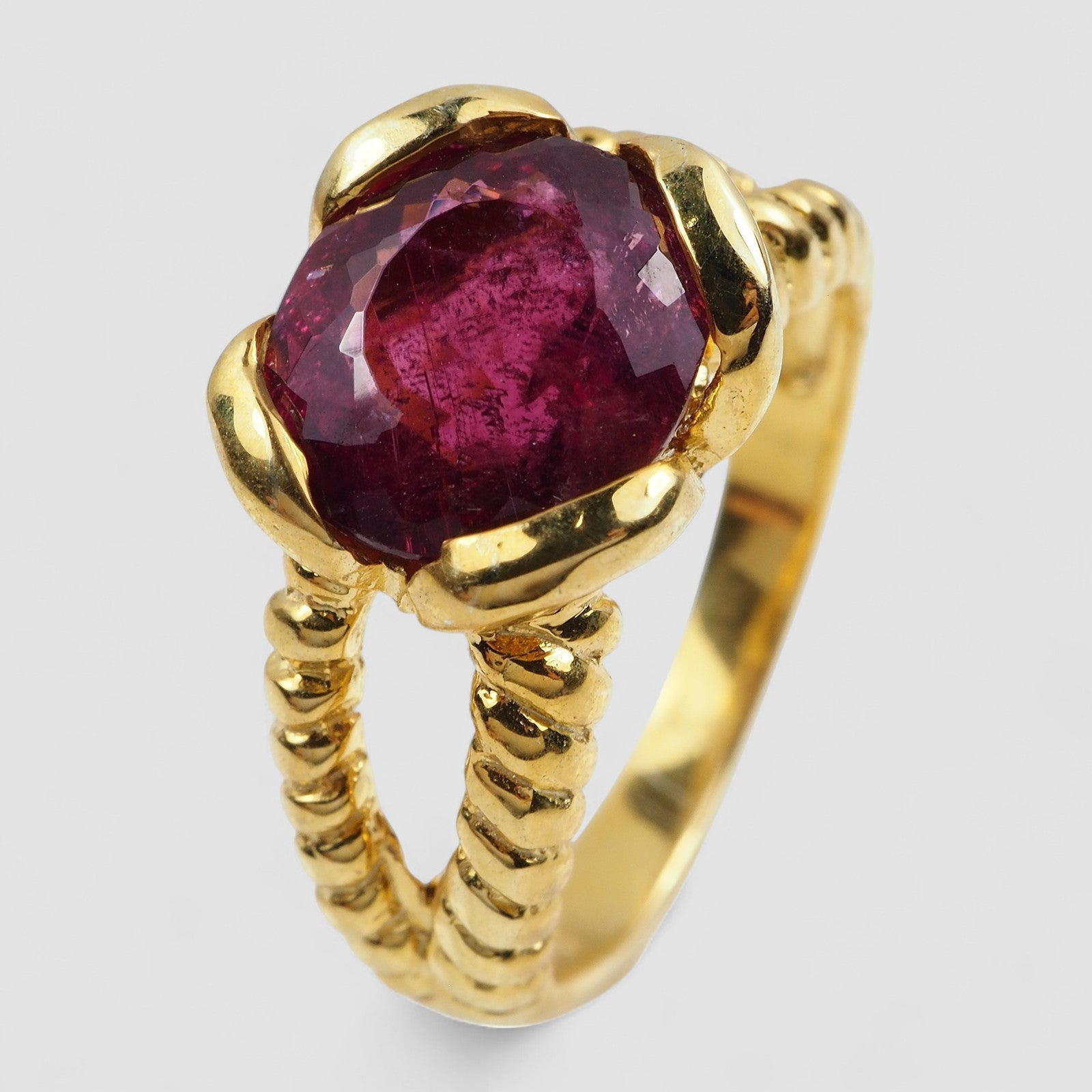 Pink Tourmaline 925 Sterling Silver Ring