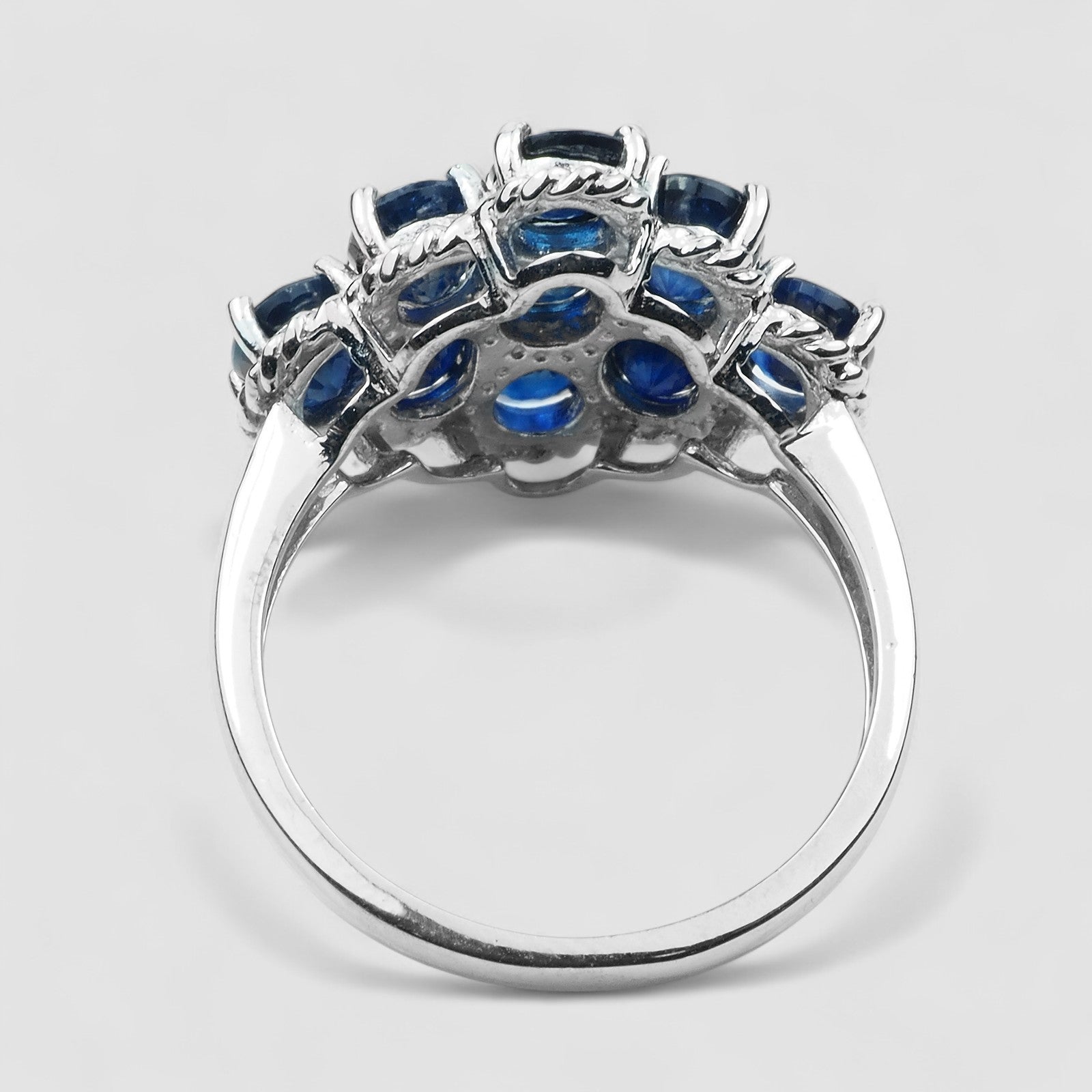 Blue Sapphire White Gold Ring
