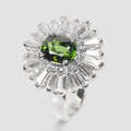 Green Tourmaline 925 Sterling Silver Ring