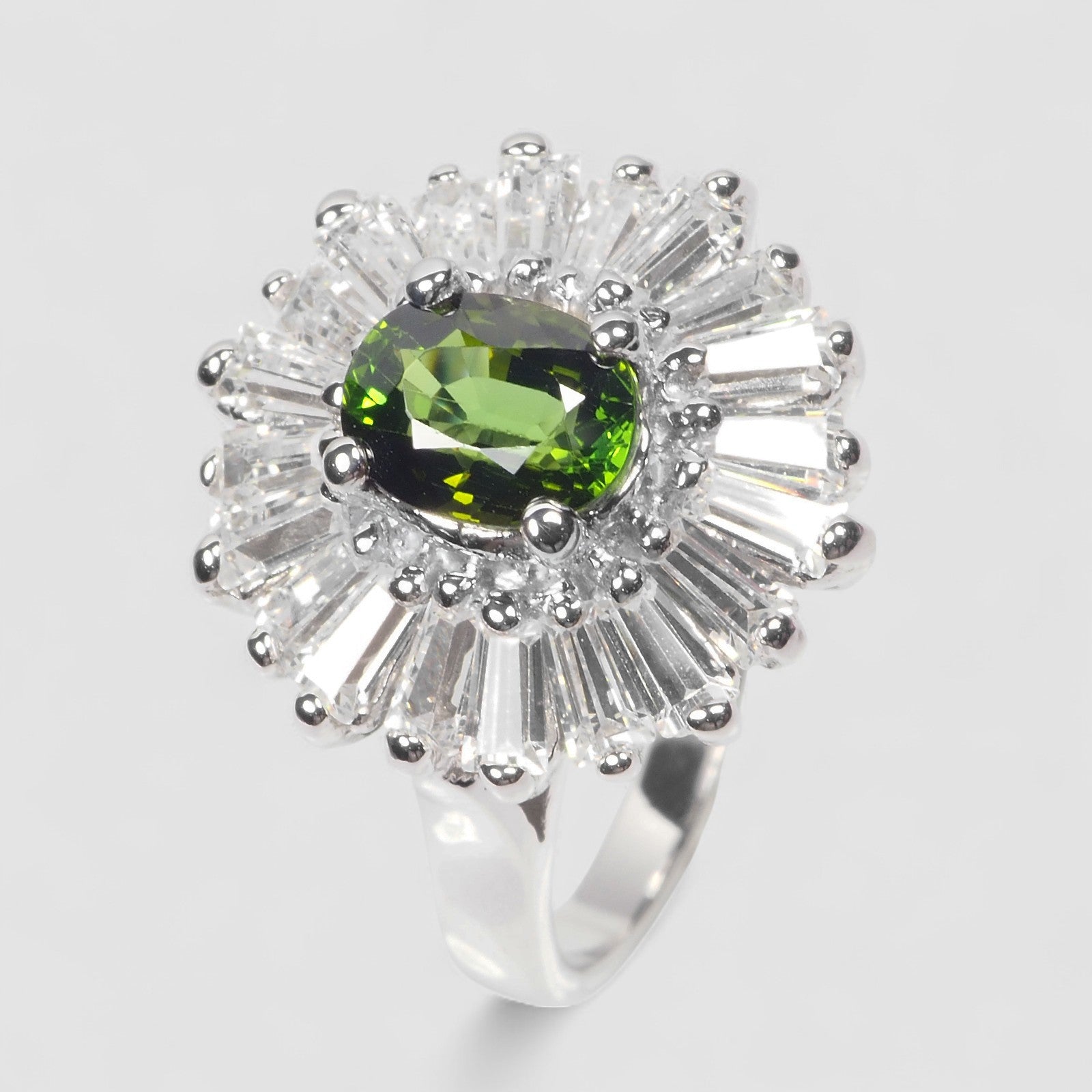 Green Tourmaline 925 Sterling Silver Ring
