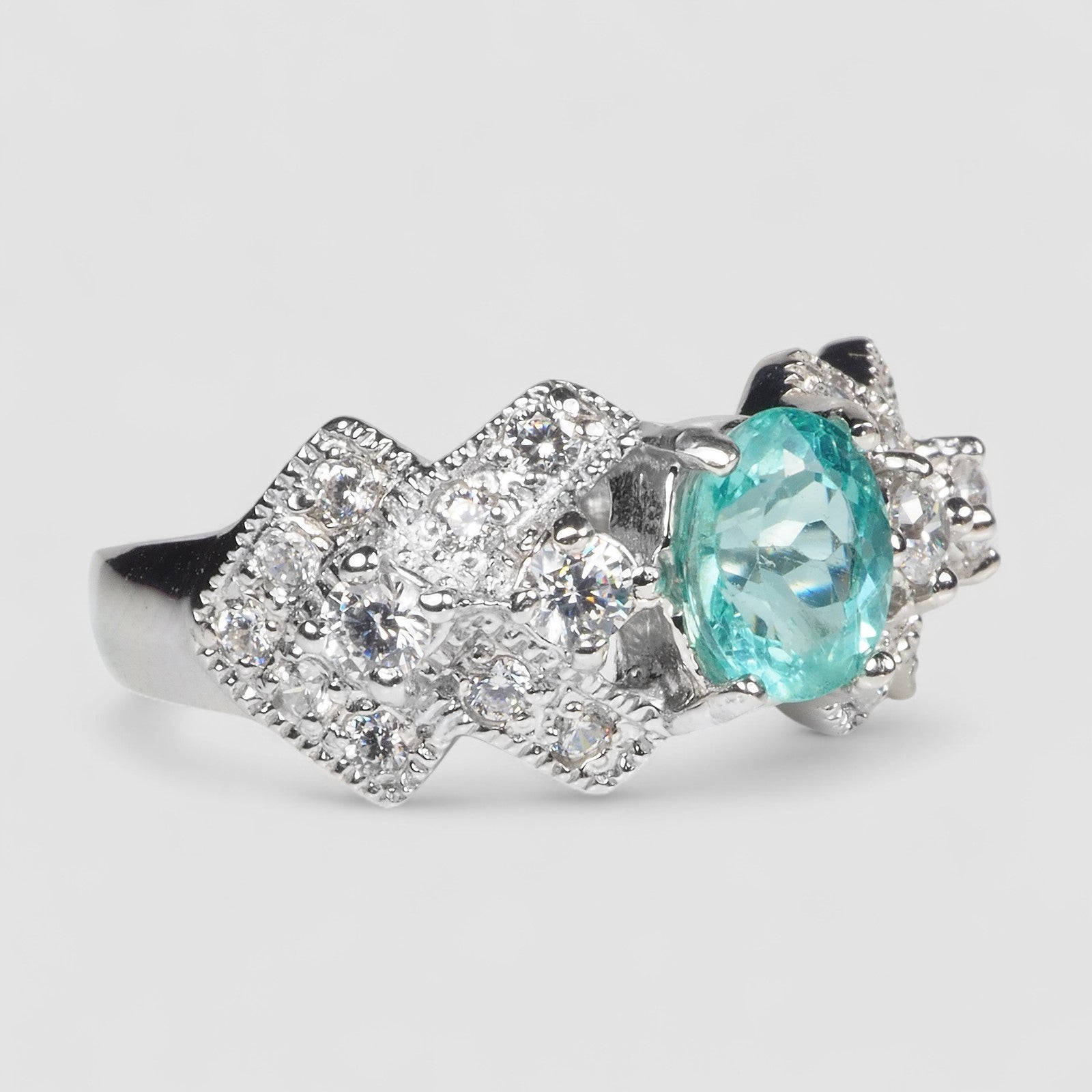 Blue Apatite 925 Sterling Silver Ring