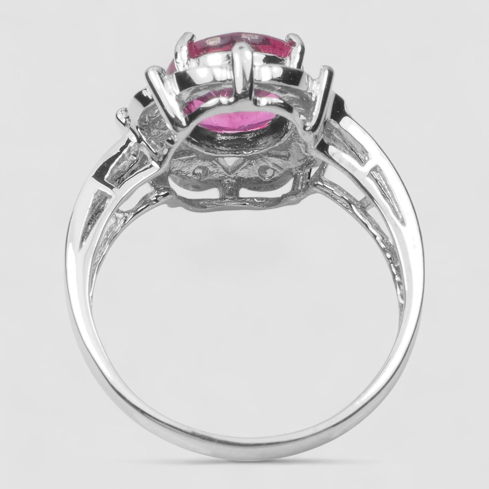 Pink Rubellite Tourmaline 925 Sterling Silver Ring