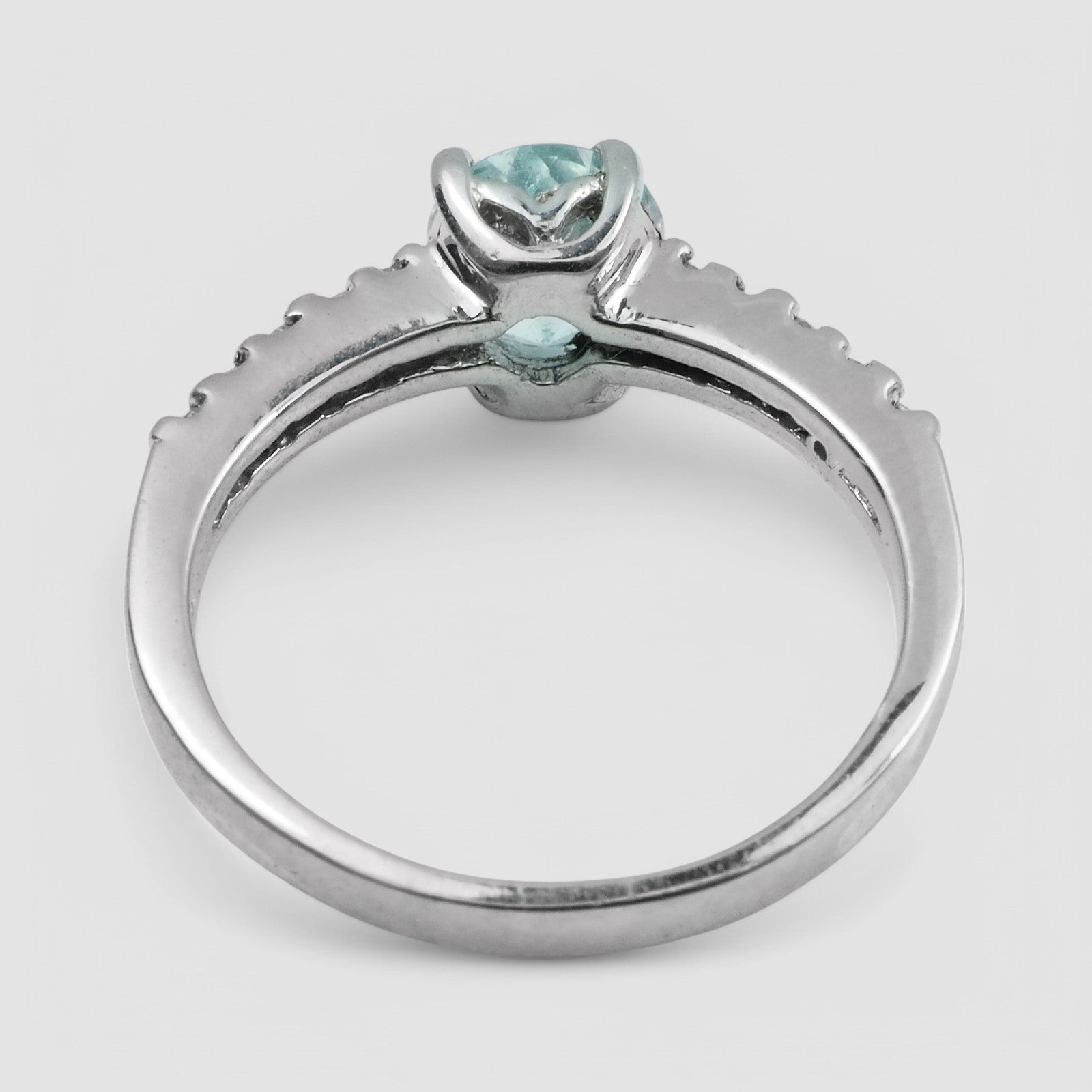 Blue Aquamarine 925 Sterling Silver Ring