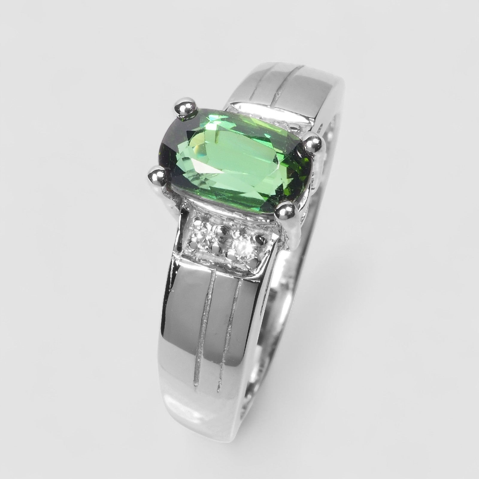 Chrome Green Tourmaline 925 Sterling Silver Ring