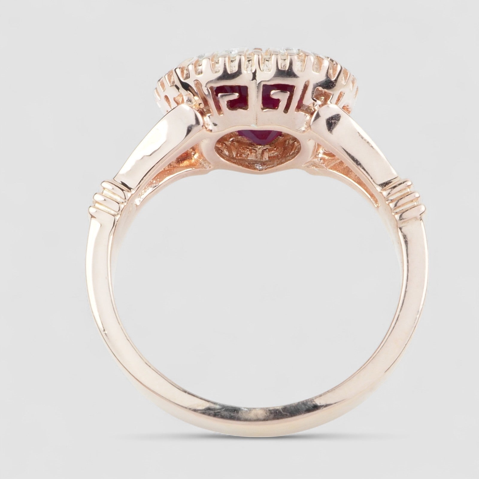 Red Ruby Heart 925 Sterling Silver Ring