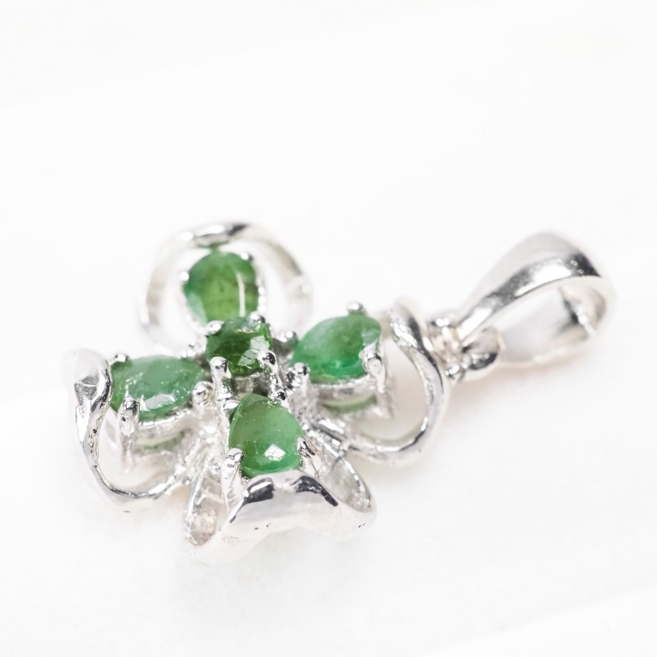 Green Emerald 925 Sterling Silver Pendants, Natural Gemstone, Everyday