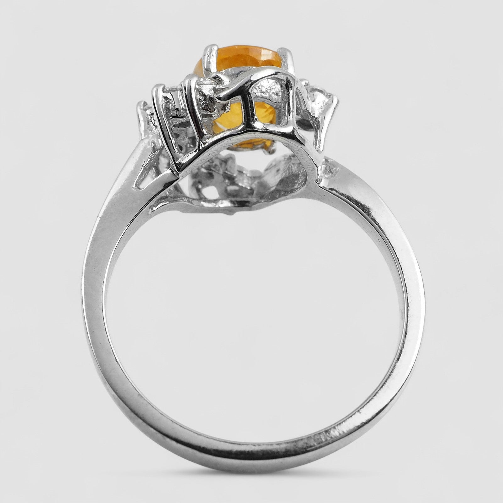 Natural Yellow Sapphire 925 Sterling Silver Ring, Anniversary Gift, Dainty Ring, Free Resizing