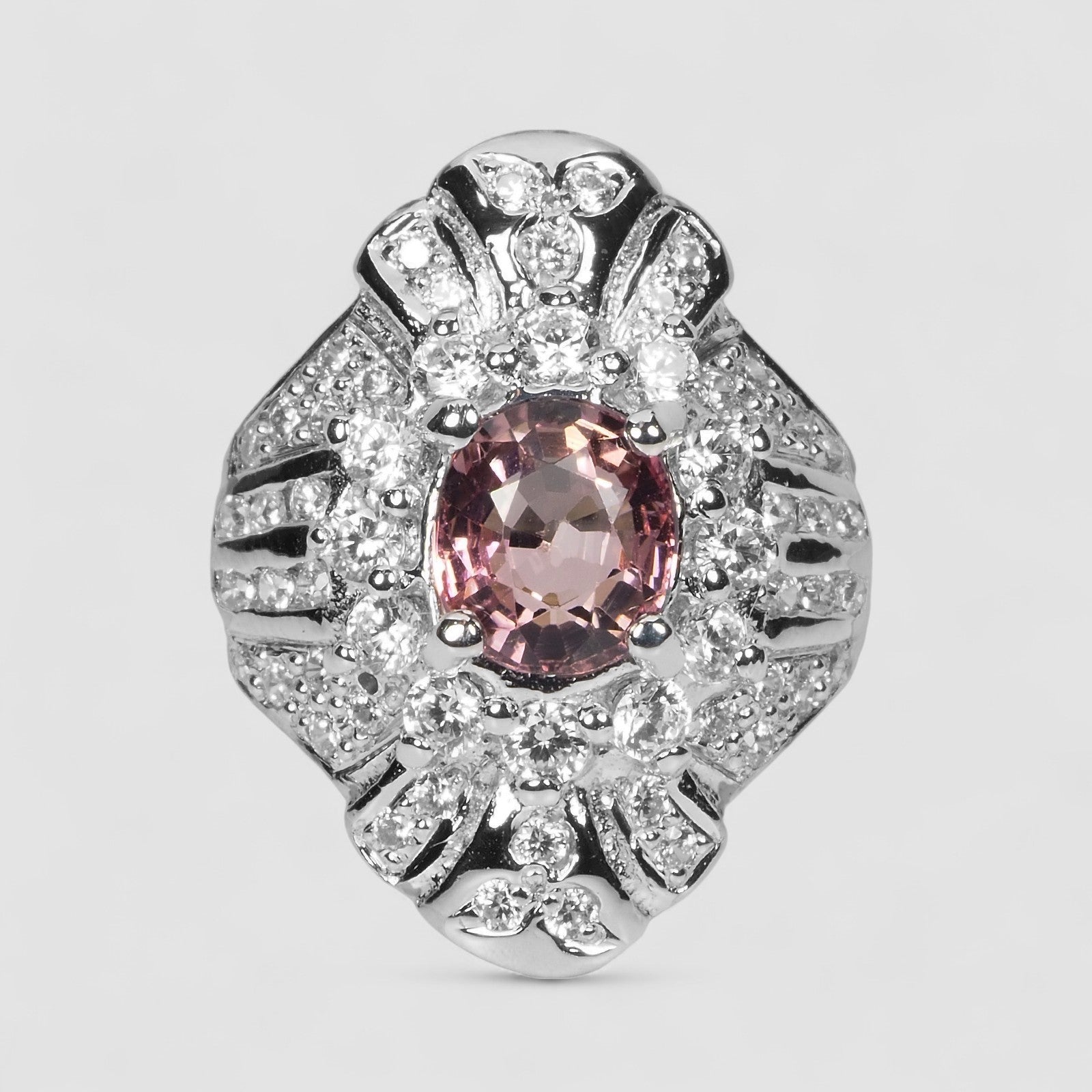 Pink Tourmaline 925 Sterling Silver Ring