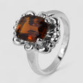 Glitzy Brown Tourmaline 2.15Ct 925 Sterling Silver Genuine Gemstone Fine Rings