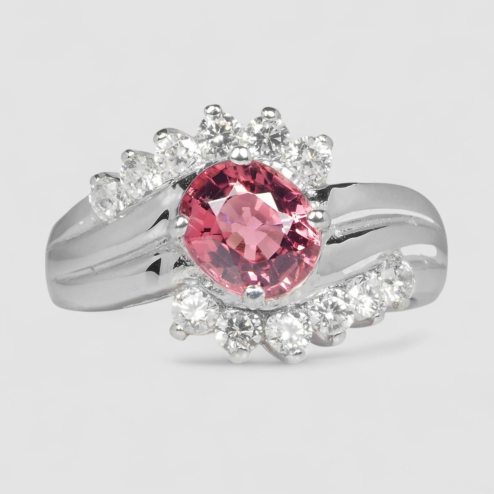 Pink Tourmaline 925 Sterling Silver Ring