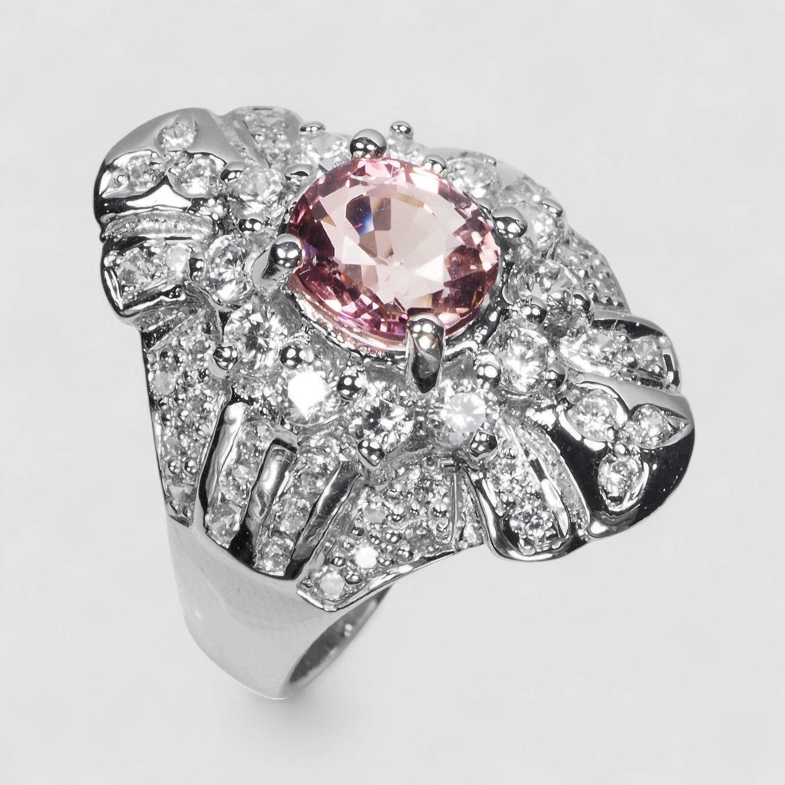 Pink Tourmaline 925 Sterling Silver Ring