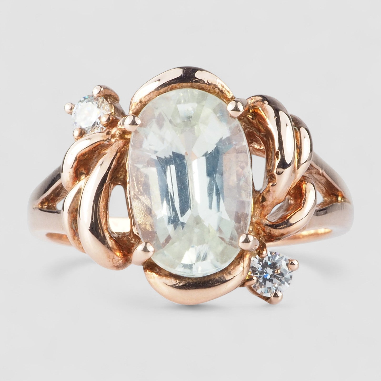 White Zircon Ring