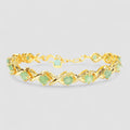 Green Emerald 925 Sterling Silver 24K Gold Bracelets, Birthday Gift, Dainty Bracelets
