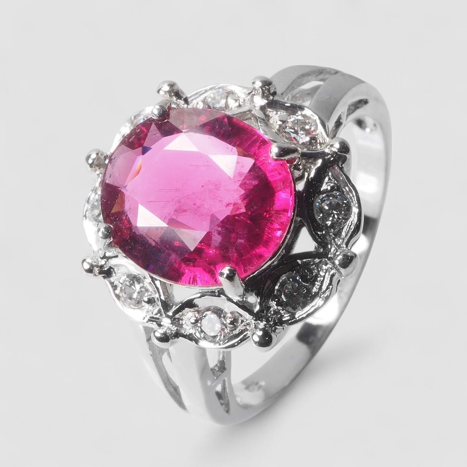 Pink Rubellite Tourmaline 925 Sterling Silver Ring