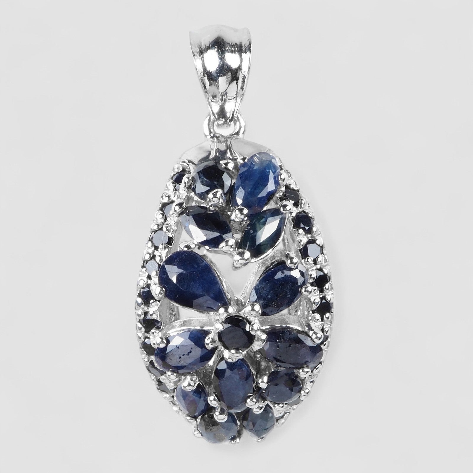 Blue Sapphire 925 Sterling Silver Pendants, Natural Sapphire, Minimalist Pendants