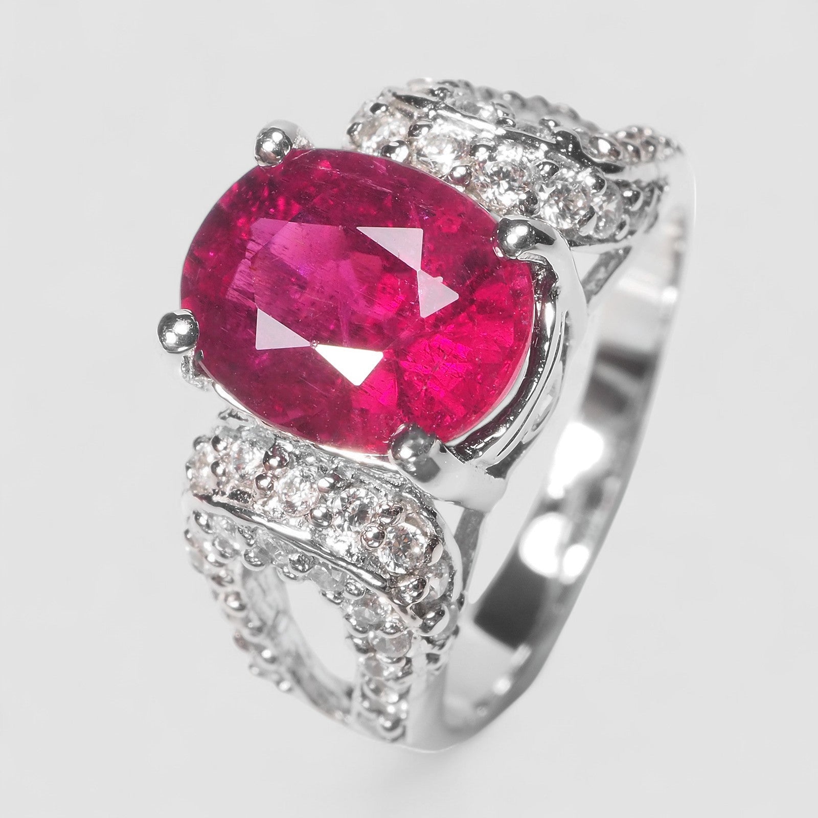 Pink Rubellite Tourmaline 925 Sterling Silver Ring