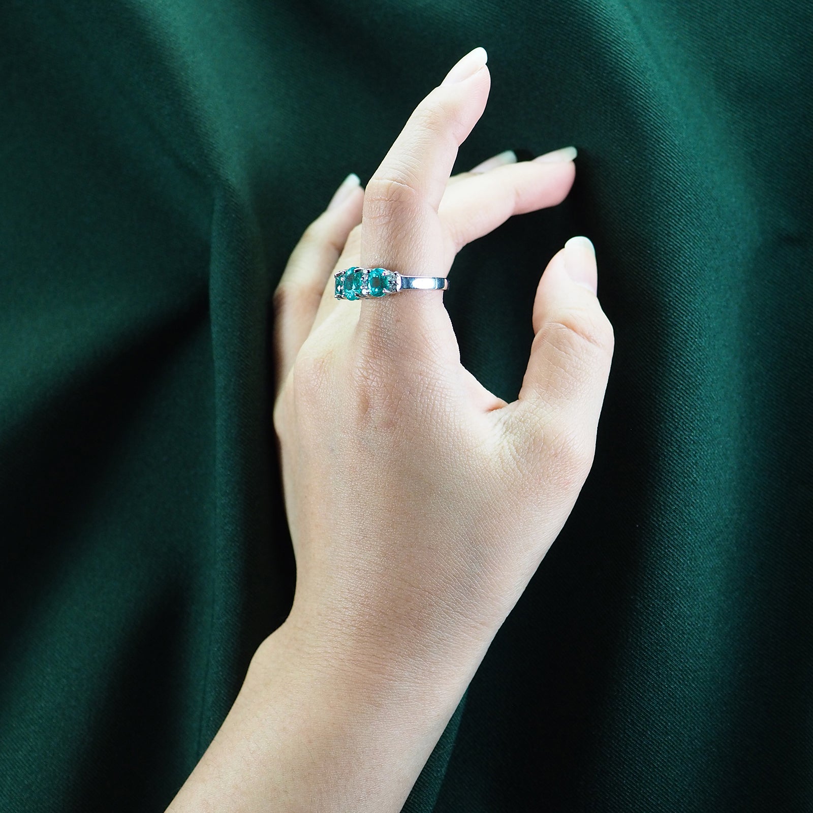 Blue Apatite 925 Sterling Silver Ring