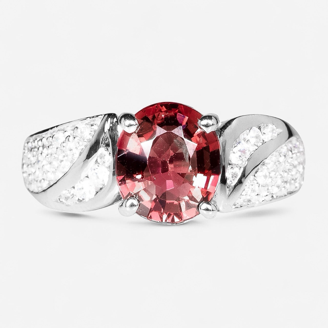 RED ZIRCON 925 STERLING SILVER
