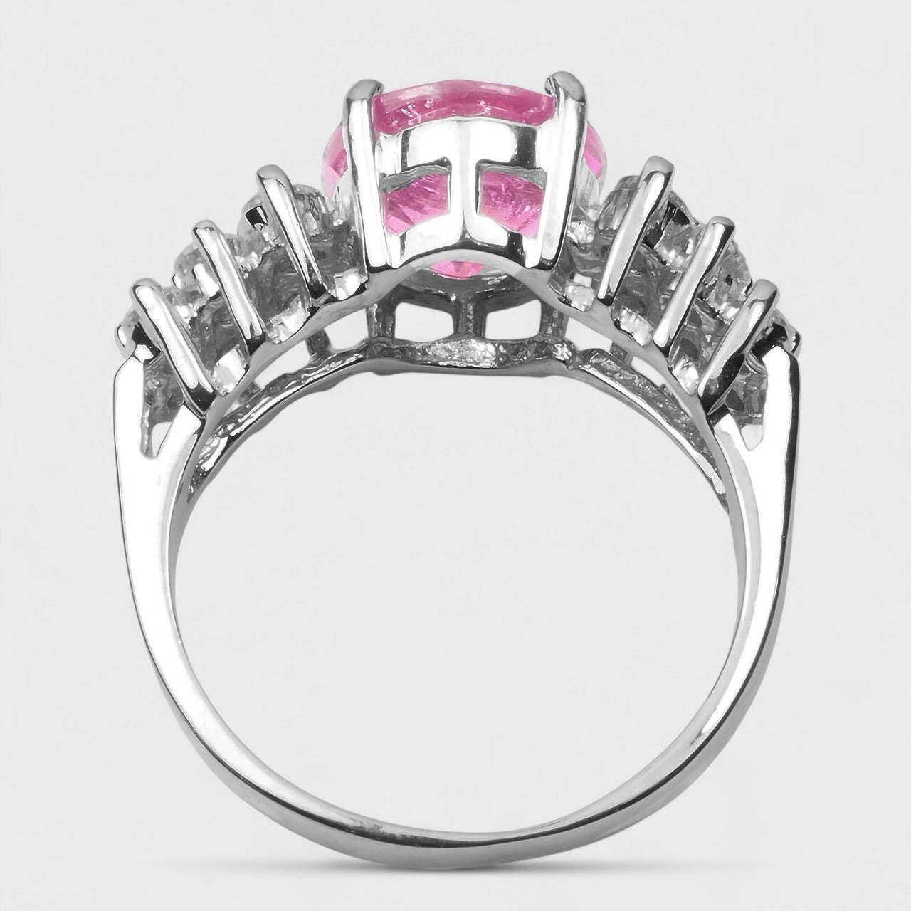 Pink Rubellite Tourmaline 925 Sterling Silver Ring