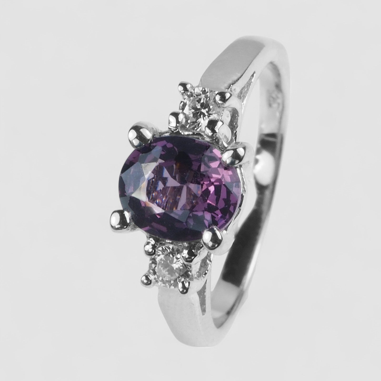 Violet Spinel 925 Sterling Silver Ring