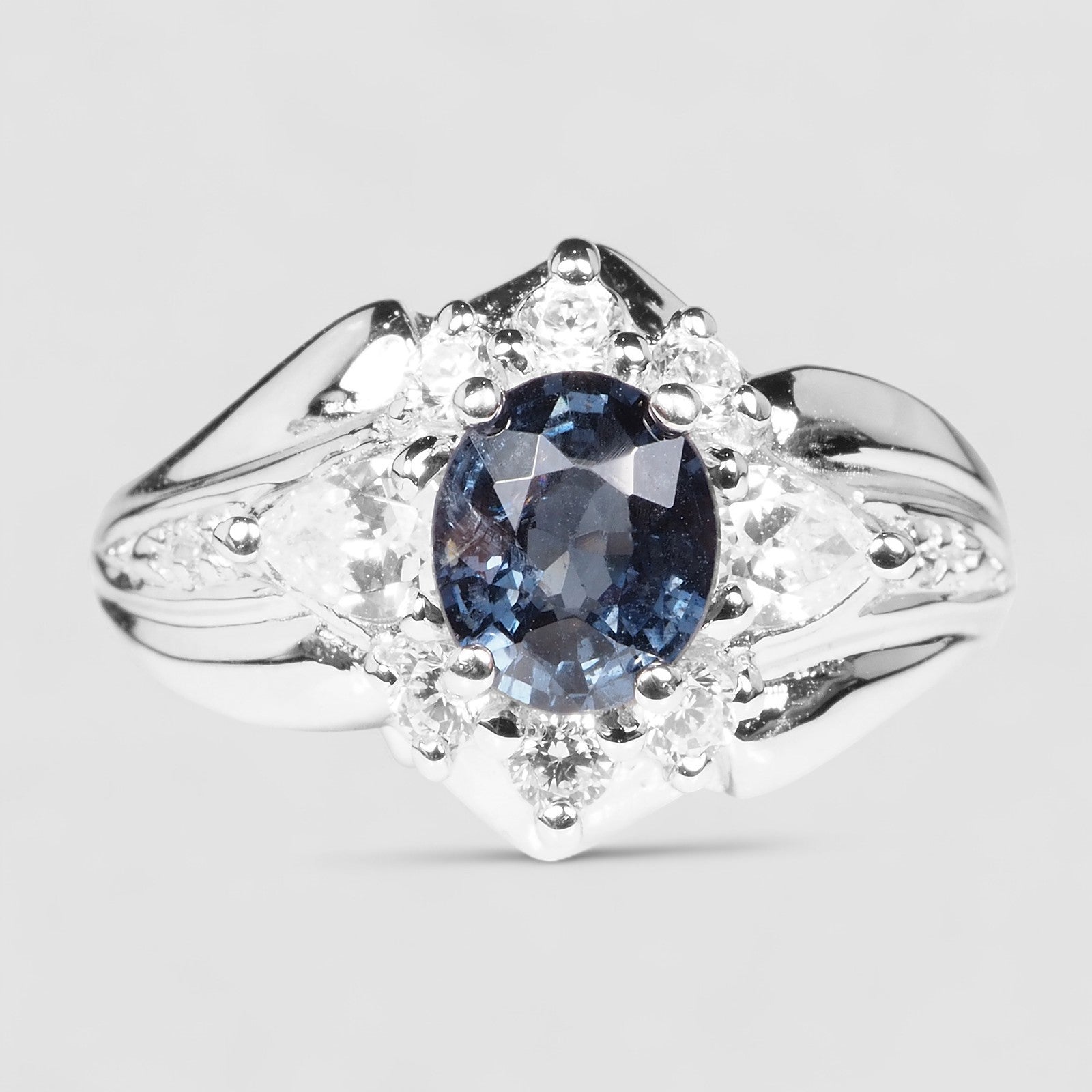 Gray Spinel 925 Sterling Silver Ring