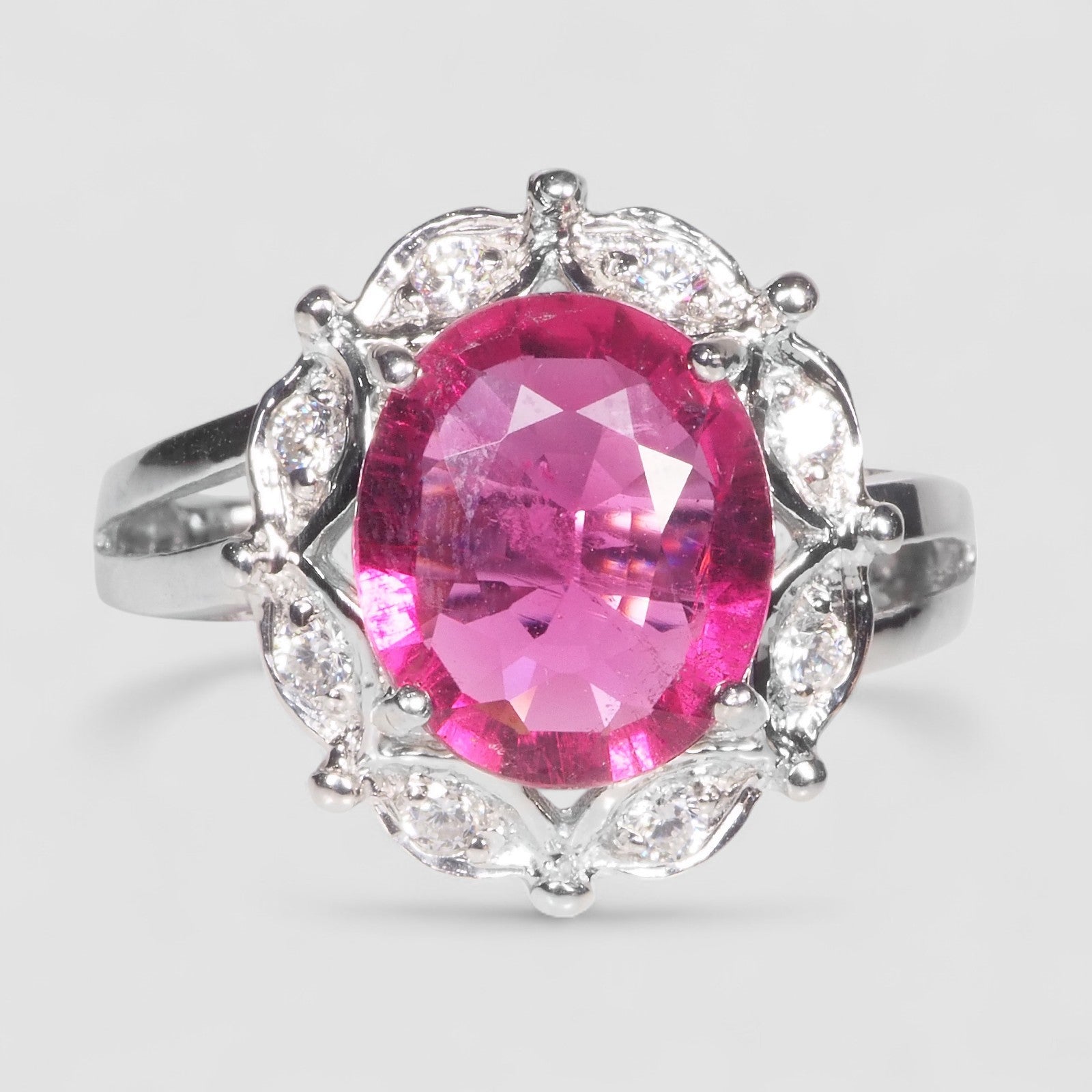 Pink Rubellite Tourmaline 925 Sterling Silver Ring