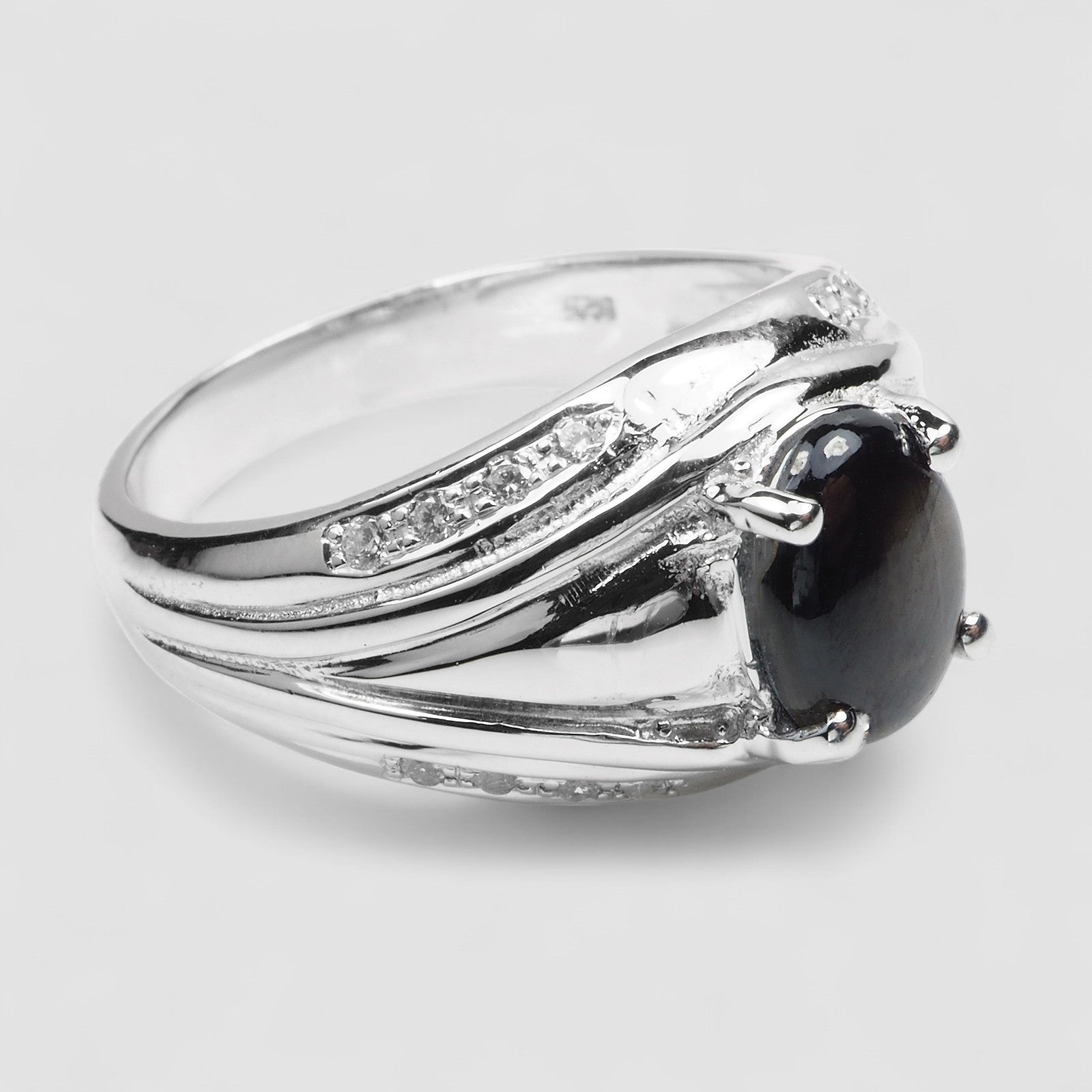 Dazzling Black Star Sapphire Ring