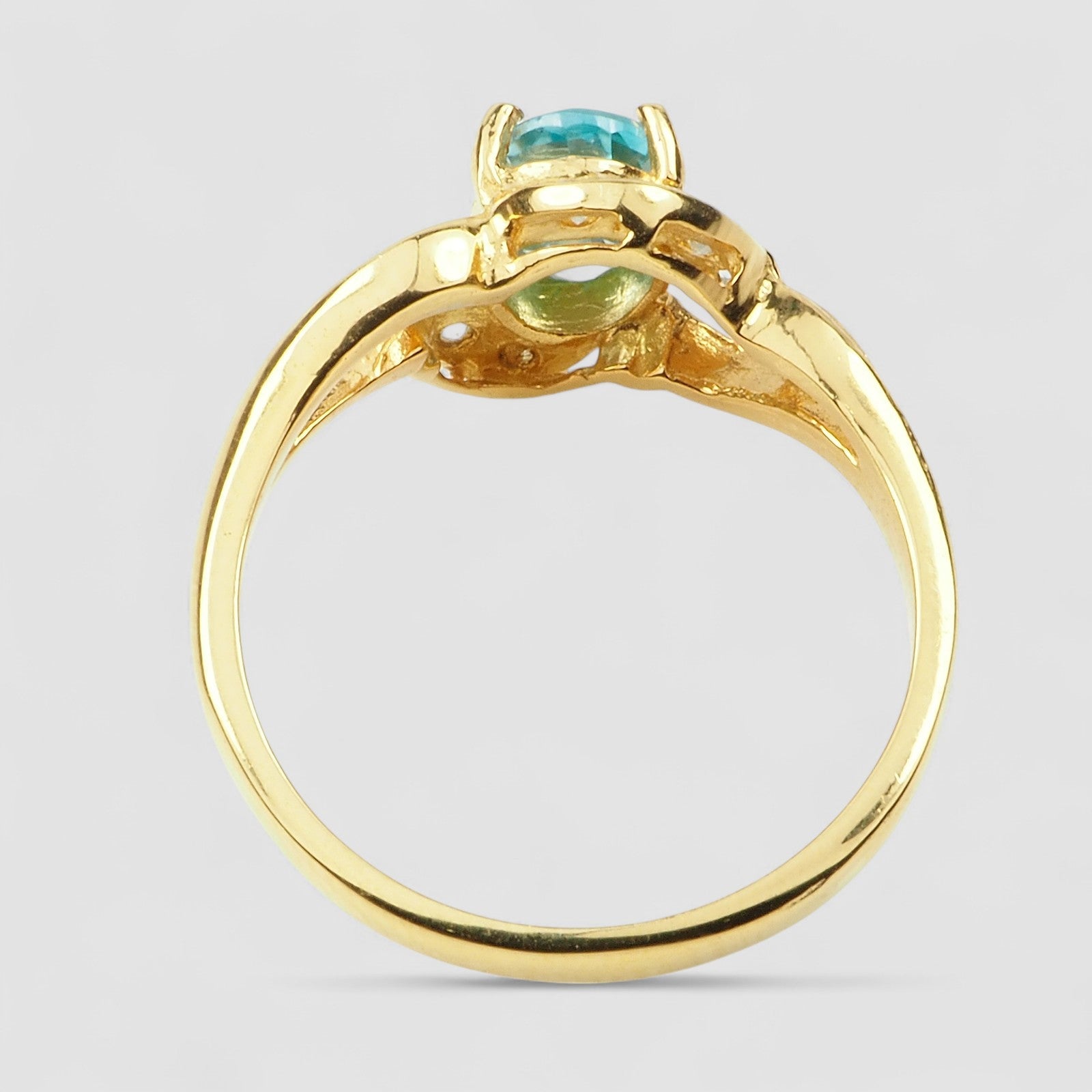 Blue Zircon 925 Sterling Silver Ring