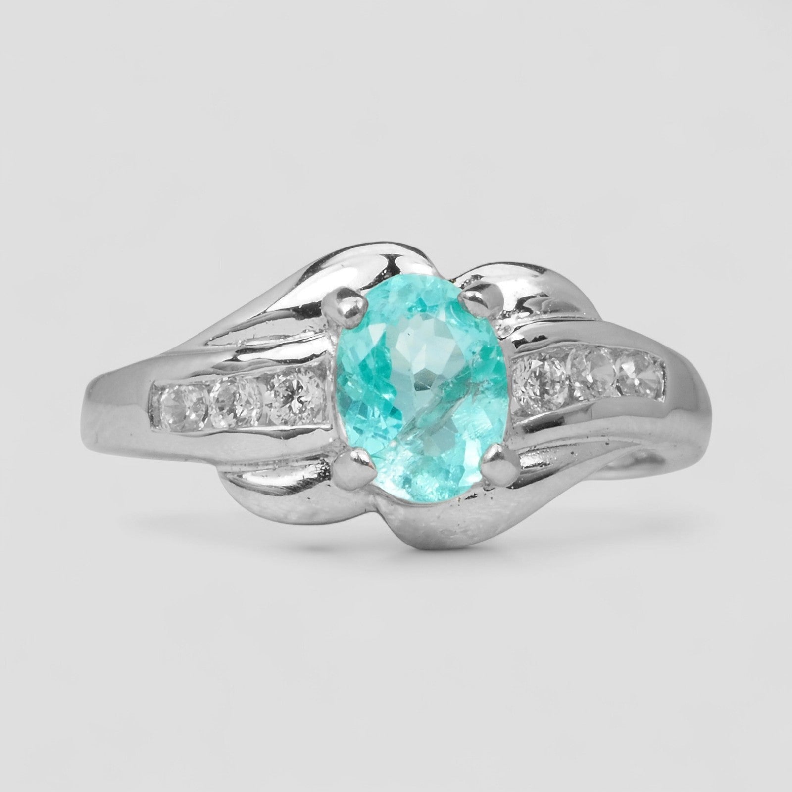 Paraiba Tourmaline 925 Sterling Silver Ring