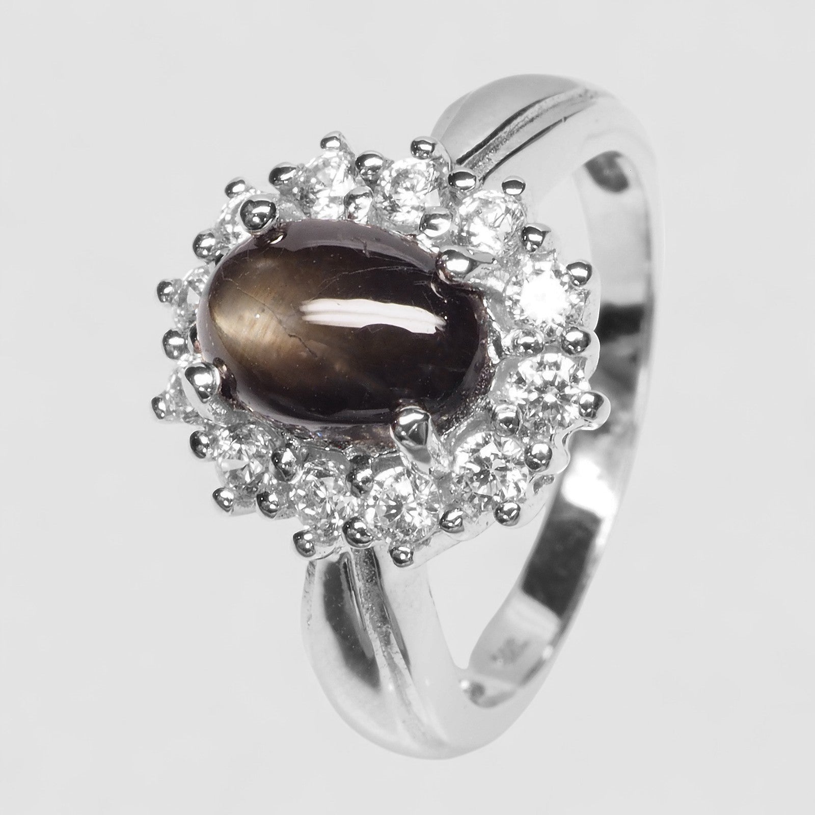 Thailand Royal Black Star Sapphire 925 Sterling Silver Ring