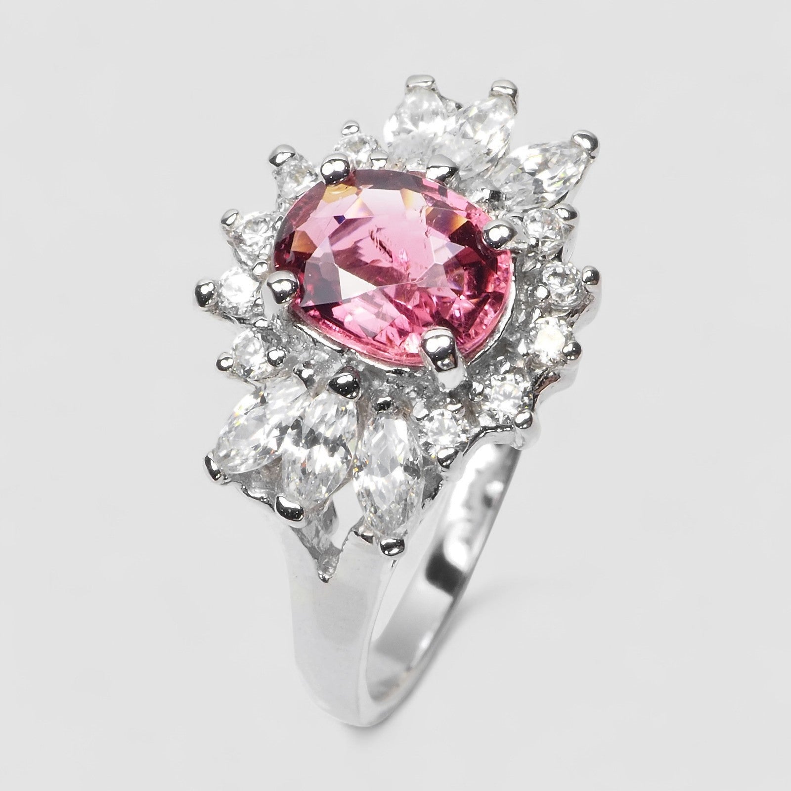 Pink Tourmaline 925 Sterling Silver Ring