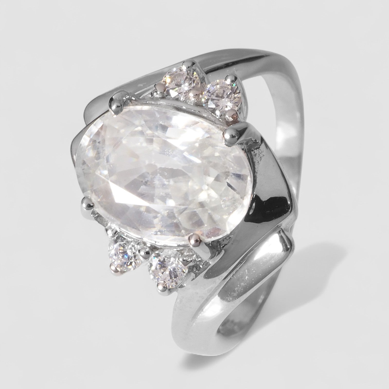 White Zircon 925 Sterling Silver Ring