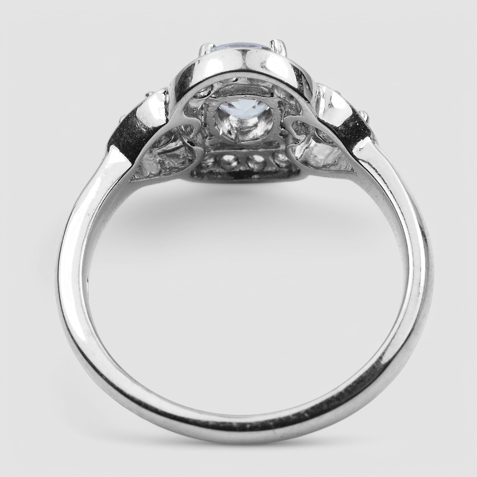 Gray Violet Spinel 925 Sterling Silver Ring, Dainty Minimalist Everyday Ring