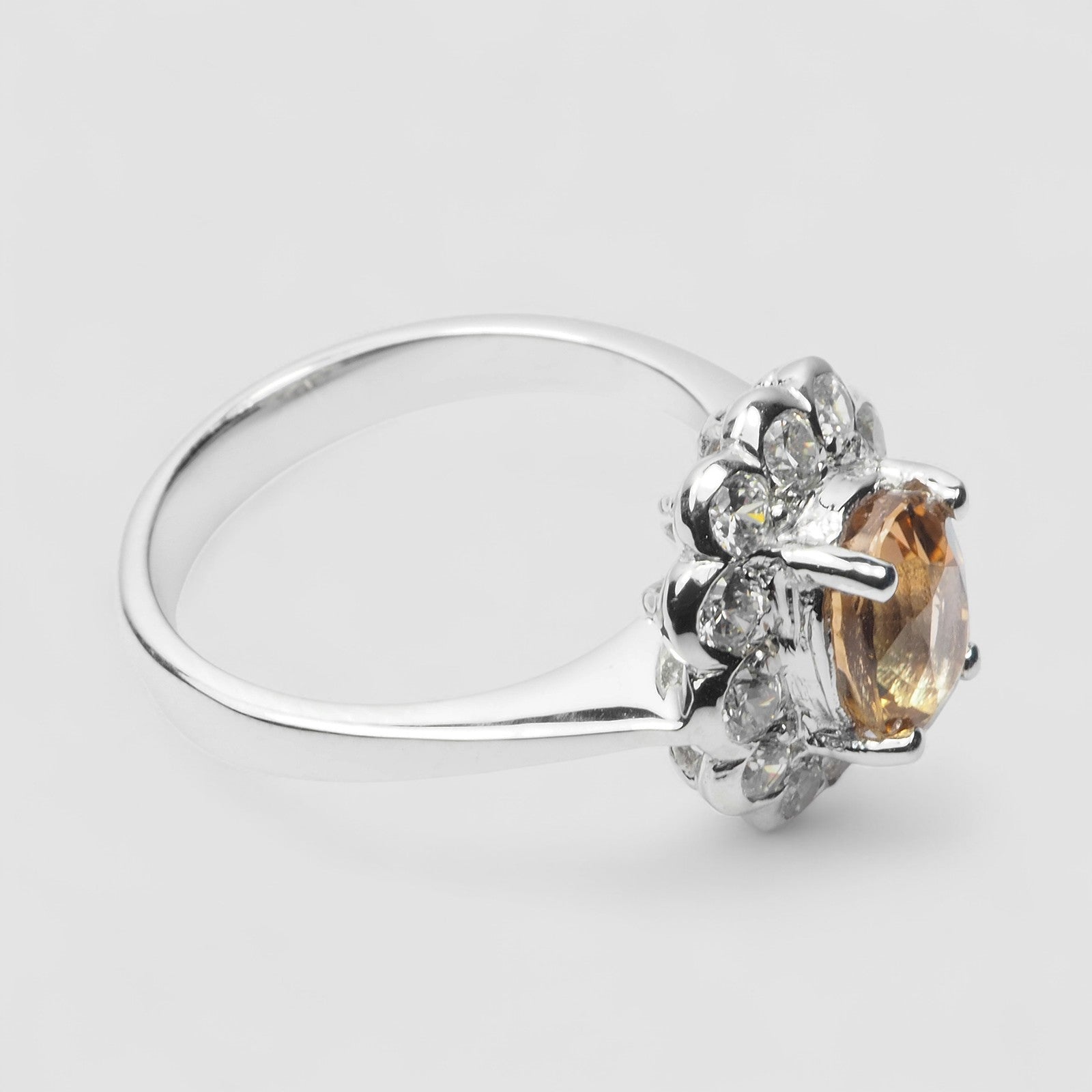 Champagne Tourmaline 925 Sterling Silver Ring